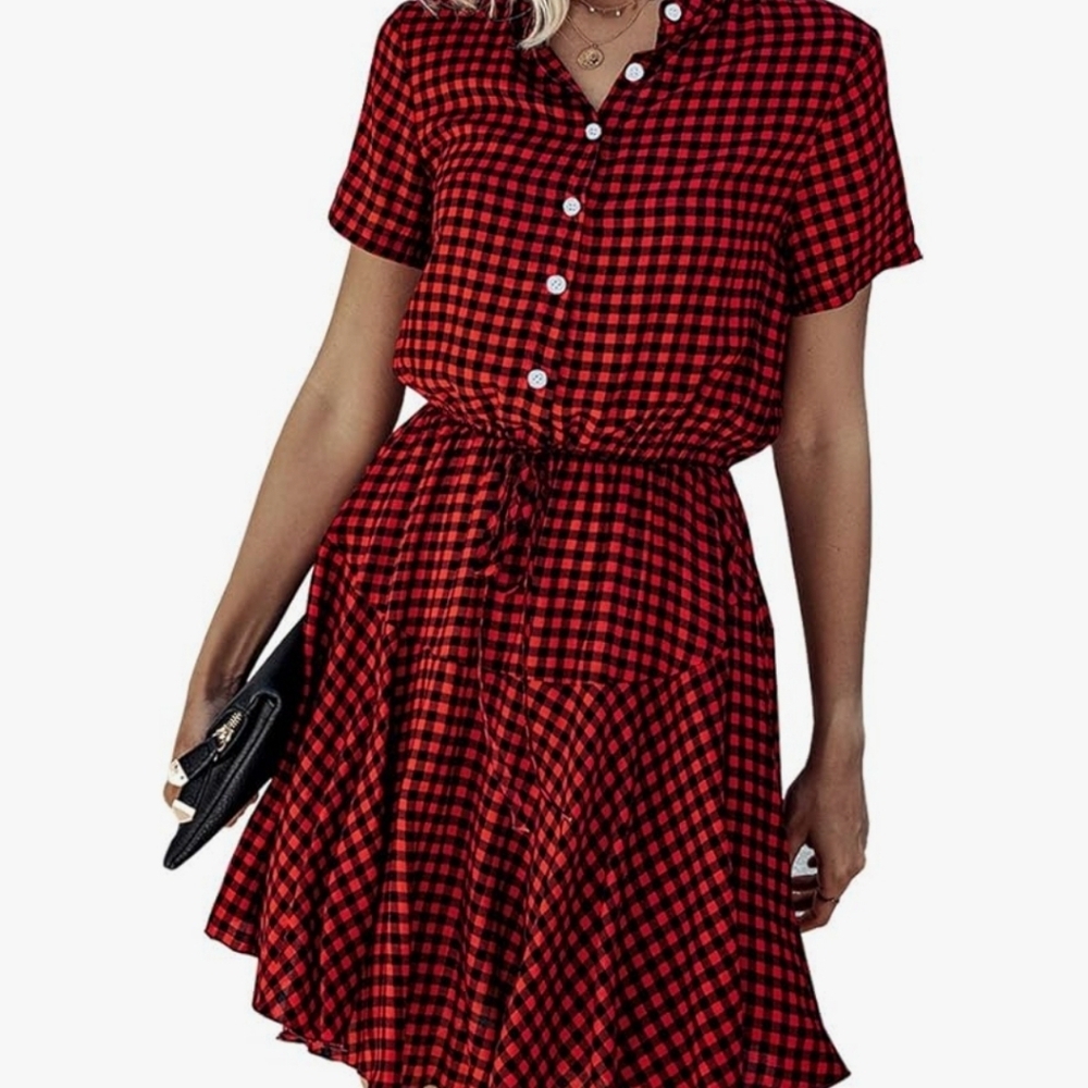 Red Checkered Dress